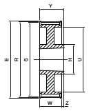 Autentyczny Koło pasowe zębate HDB72-8M30 SIT